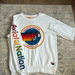 Aviator Nation original logo crew neck size large
